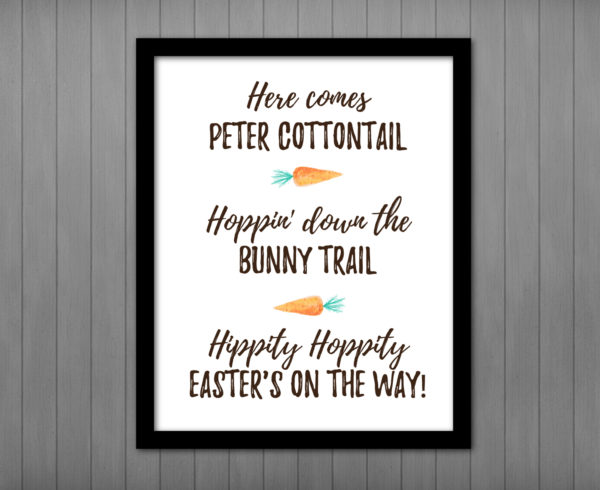 printable Easter sign Peter Cottontail