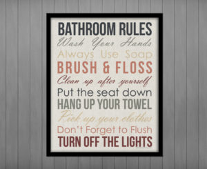 Bathroom Rules, Printable • Printables by Cottonwood Whispers