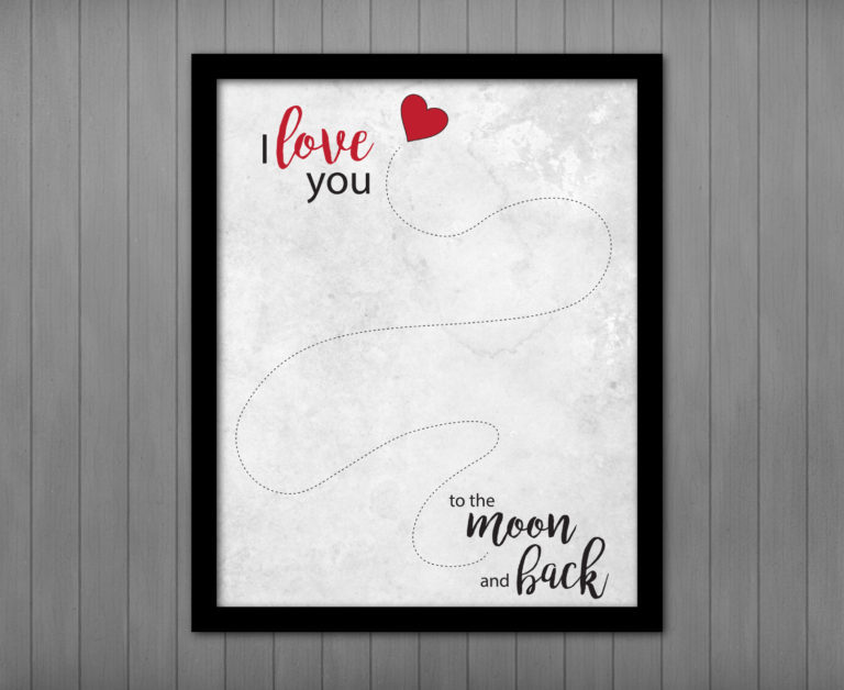 I Love You to the Moon and Back Printable • Printables by Cottonwood ...