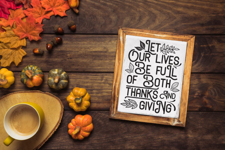 Let Our Lives Be Full of Thanks and Giving Printable Sign – Printables