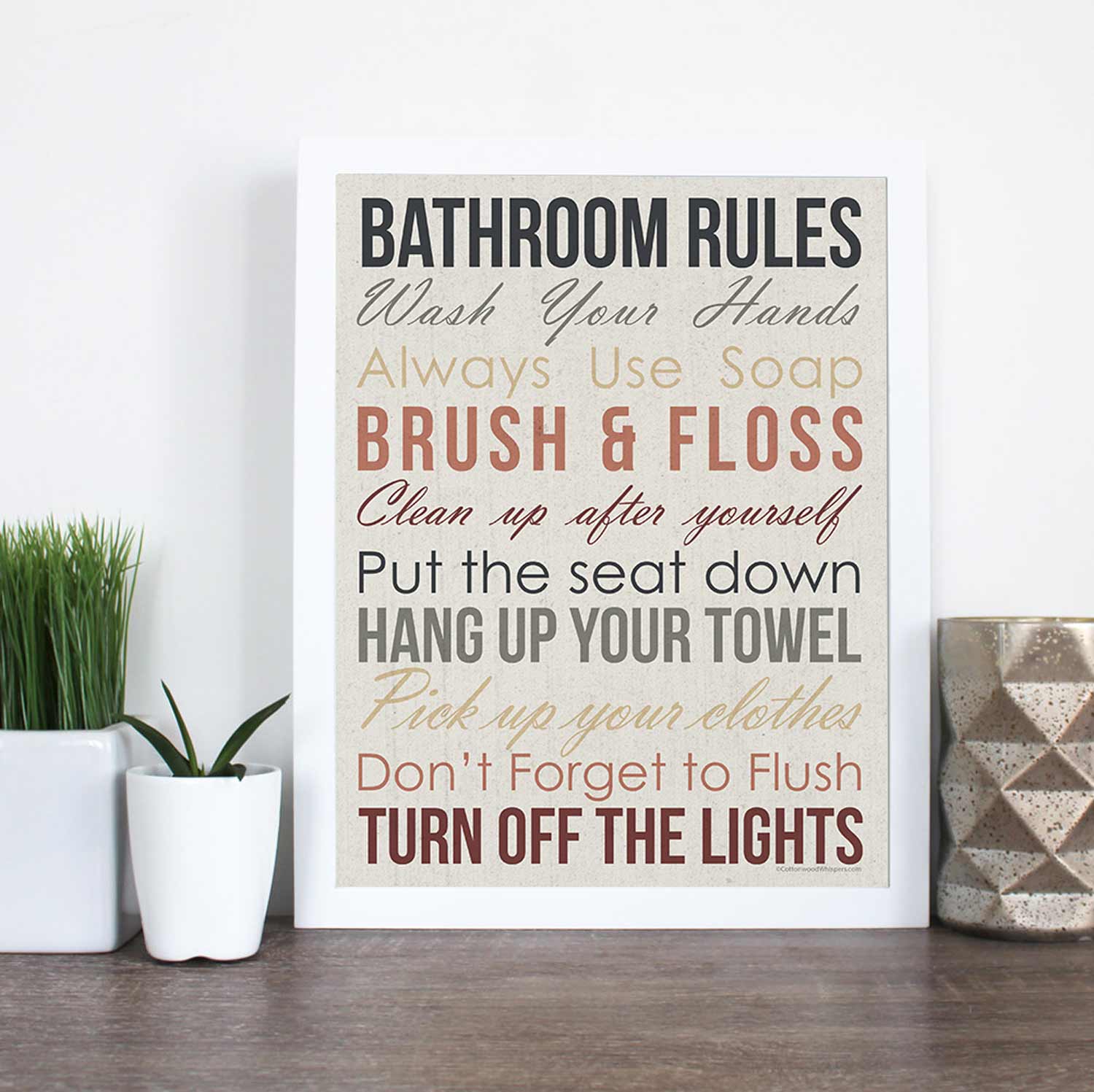 Bathroom Rules, Printable • Printables by Cottonwood Whispers