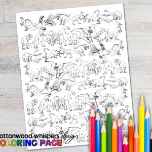dinosaur printable coloring page