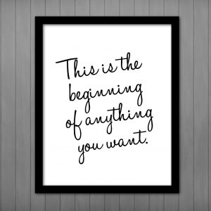This is the beginning of anything you want, PRINTABLE Sign