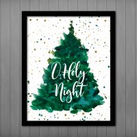 O Holy Night Lyrics Printable Wall Art, Downloadable Art, Fall on your  knees, Hand Lettered Modern Calligraphy, Christmas Farmhouse Decor