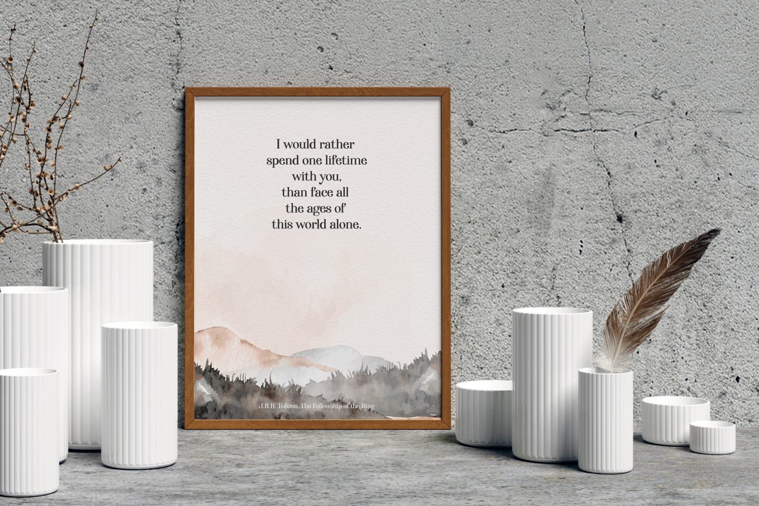 Rather Spend One Lifetime With You - Tolkien PRINTABLE Quote from The ...