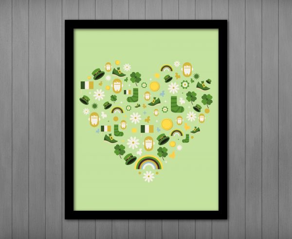 St. Patrick's Day Heart Printable