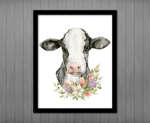 cow with flowers