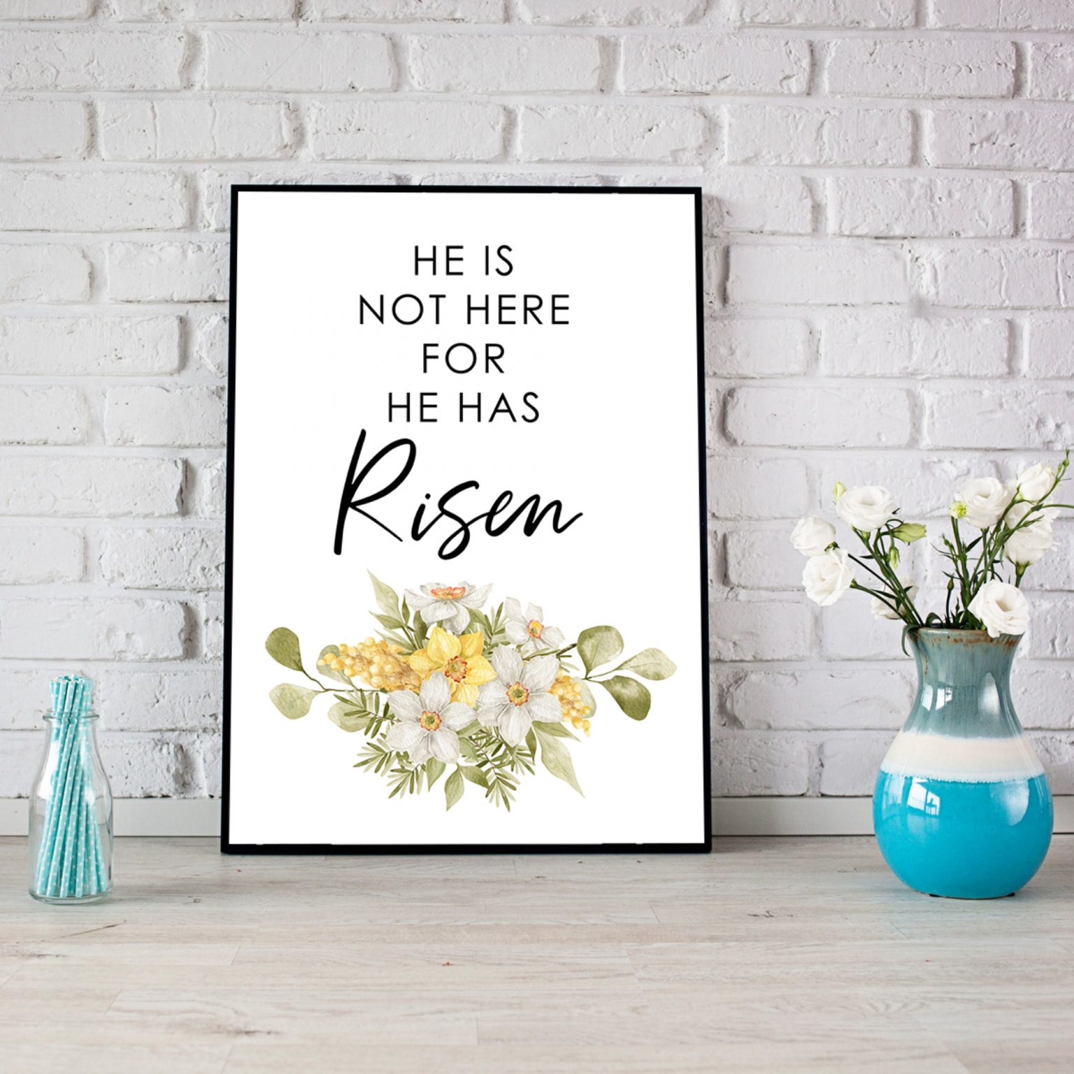 He is Not Here for He is Risen Printable Easter Sign