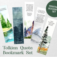 The Hobbit Lord of the Rings Inspired J. R. R. Tolkien Bookmark