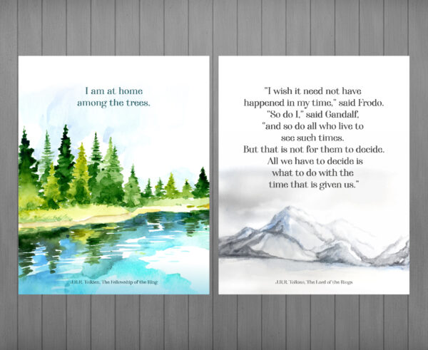 Tolkien Art Prints – Set of 10 Lord of the Rings & Hobbit Printable Posters (Gandalf, Middle-earth Wall Art) - Image 6
