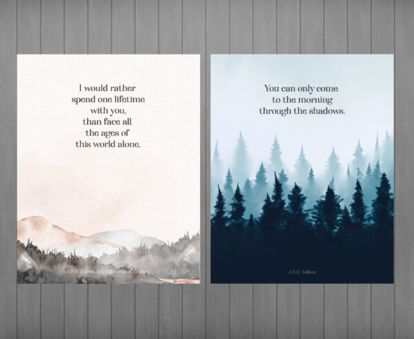 Tolkien Art Prints – Set of 10 Lord of the Rings & Hobbit Printable Posters (Gandalf, Middle-earth Wall Art) - Image 3
